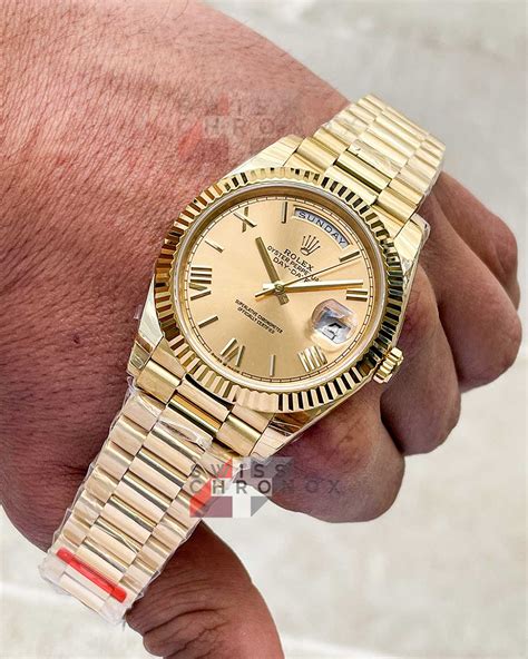 dimensioni rolex day date 40|rolex day date 40 yellow gold.